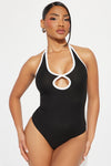 Miley Ribbed Bodysuit - Black/White