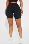 Body Burn Super Soft Active Biker Short - Black