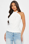 You And Me Halter Top - White