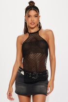 Isla Crochet Top - Black