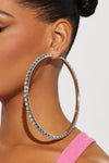 Downtown Club Hoop Earrings - Silver