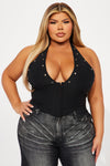 Got It Like That Halter Top - Black