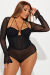 Melanie Mesh Bodysuit - Black