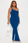 Maya Snatched Maxi Dress - Navy/combo