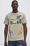 The Simpsons Racing Short Sleeve Tee - Taupe