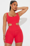 Rotation Super Soft Active Romper - Red