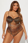 Savannah Leopard Mesh Bodysuit - Leopard