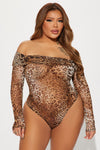 Laviza Leopard Mesh Bodysuit - Leopard