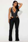 Electric Daisy Lace Jumpsuit - Black