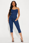 Carli Denim Pant Set - Dark Wash