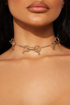 Girly Not So Girly Choker - Gold