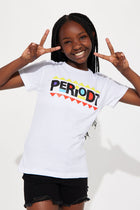 Mini Periodt Short Sleeve Tee - White