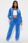 OG Cutie Soft Velour Pant Set - Royal