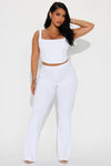 OG Soft Velour Pant Set - White