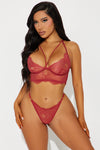 Bella Lace 2 Piece Set - Red