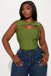 Gia Bandage Corset Top - Olive