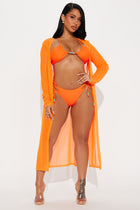 Summer Heat Cover Up Kimono - Orange