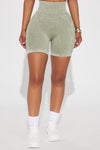 Tight Body Active Biker Short - Olive