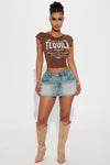 Lolita Studded Denim Micro Mini Skirt - Vintage Wash