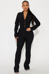 In Office Blazer Pant Set - Black