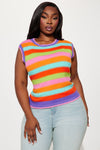 Rainbow Sunsets Sweater Vest - Multi Color