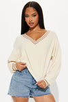 Study Date Cropped Sweater - Taupe/combo