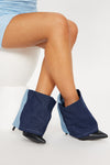 Keep It Smooth Heeled Booties - Denim