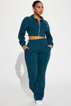 Give It Away Lounge Flare Pant - Hunter