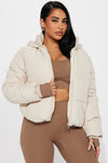 In The Middle Of The City Puffer Jacket - Khaki