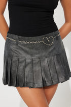 Heart Of Nails Chain Belt - Silver