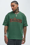 Saint Worldwide Short Sleeve Henley - Green