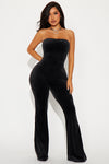 OG It Girl Soft Velour Jumpsuit - Black