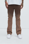 Sunset Stacked Slim Flare Jeans - Brown