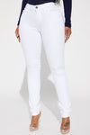 Classic Mid Rise Skinny Jeans - White