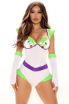 Galaxy Gal 2 Piece Costume Set - White/combo