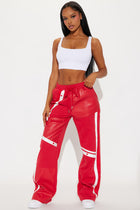 Private Landing Striped Track Pant - Red/White