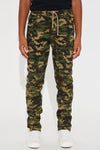 Mini Camo Stretch Moto Joggers - Camouflage