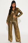 Iris Metallic Pant Set - Gold