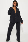 Kaylah Thermal Pant Set - Black