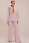 Lavish Blazer Pant Suit Set - Mauve