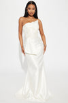 Penny Strapless Gown - Ivory