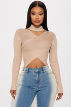 Geary Mock Neck Sweater - Taupe