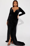 Jessica Velvet Gown  - Black