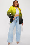 Eliza Ombre Blazer - Chartreuse