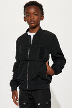 Mini Watch This Nylon Bomber Jacket - Black