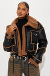 Out and About Shearling Jacket - Black