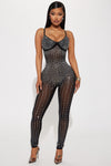 Tomorrow And Tonight Rhinestone Jumpsuit - Black