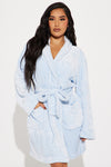 Major Relaxation Plush PJ Robe - Light Blue