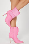 Nothing But Trouble Heeled Boots - Pink