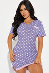 Sleepover With The Girls PJ Sleep Shirt - Purple